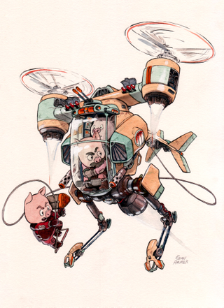 Illustration for article titled These Cartoon Animals Are The Most Adorable Mech Pilots In The Universe